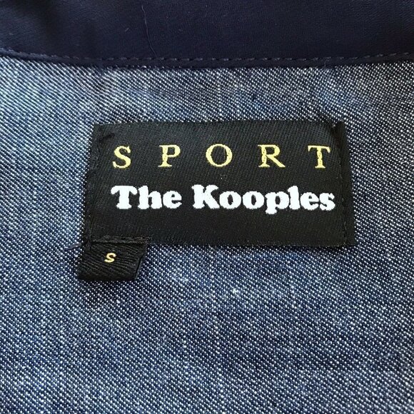 Sport The Kooples Blue Denim & Semi Sheer Top S - Picture 4 of 7